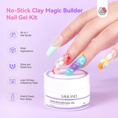 SAVILAND close-up of solid builder gel texture for precise sculpting
