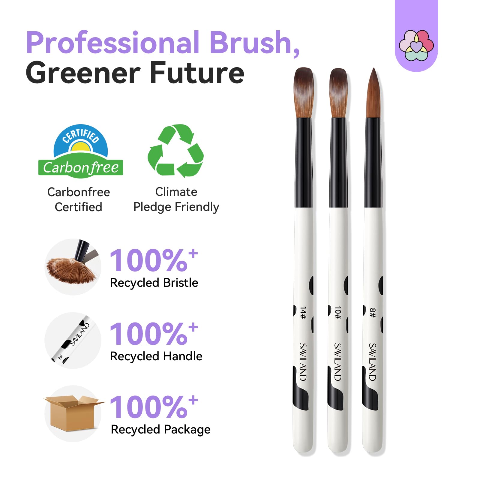 SAVILAND neatly packaged brushes in a gift-ready box ideal for presents