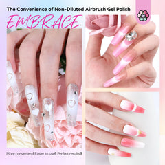 SAVILAND finished gradient blush nails showing layered-art benefit