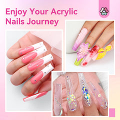 SAVILAND brush applying acrylic powder on nail demonstrating accurate bead placement