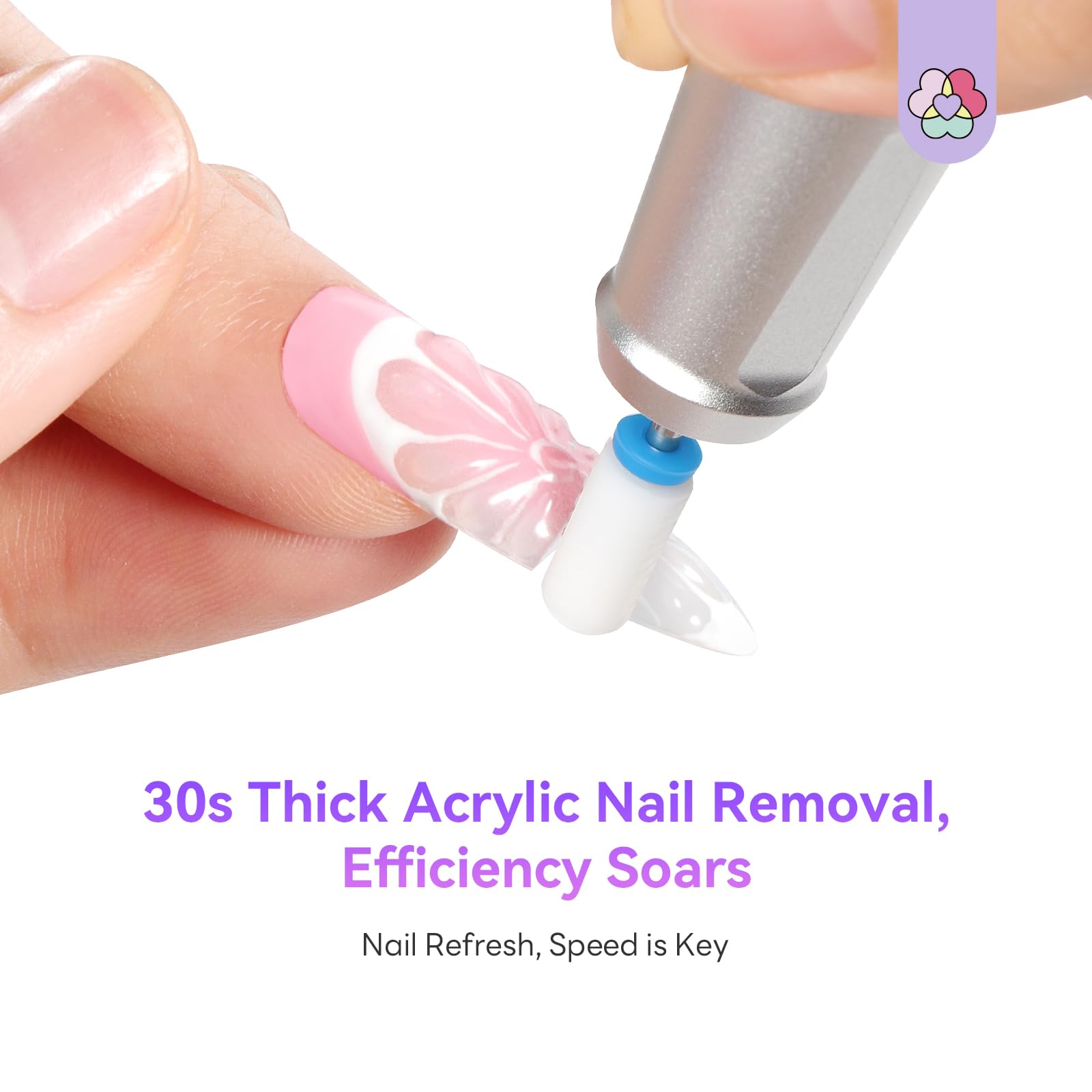 SAVILAND drill in use by a manicurist demonstrating smooth, controlled removal