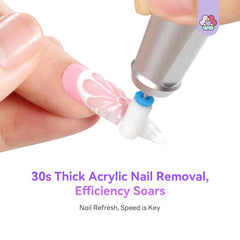 SAVILAND drill in use by a manicurist demonstrating smooth, controlled removal
