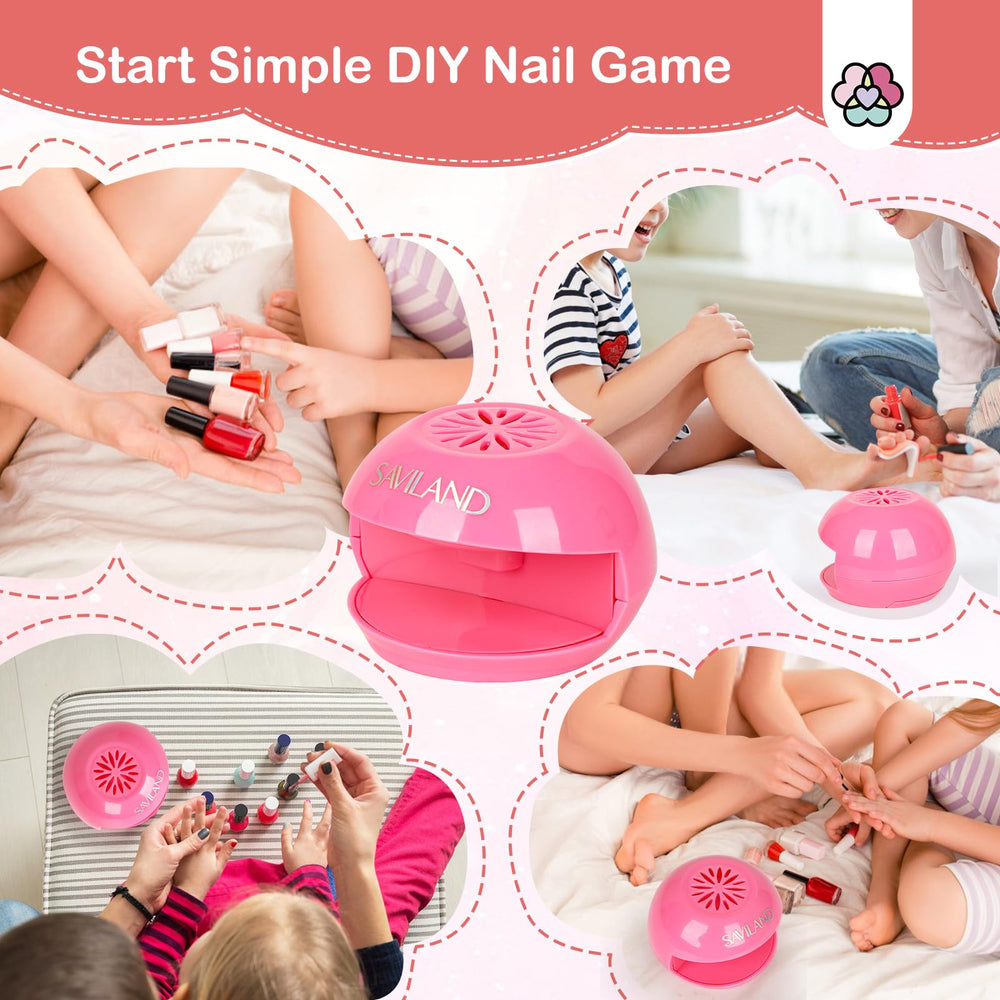 SAVILAND used during a kids manicure demonstrating fun faster drying
