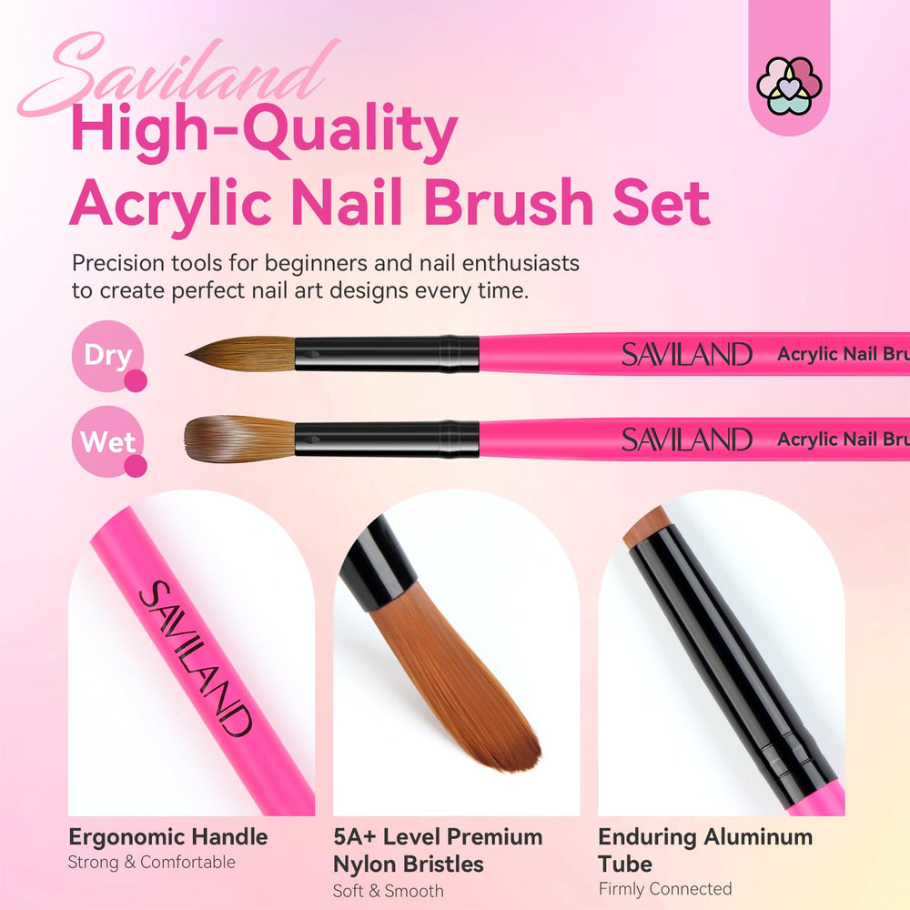 SAVILAND brushes on a manicure desk illustrating salon-ready organization and ease