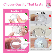 Saviland home manicure scene showing effortless salon-quality results
