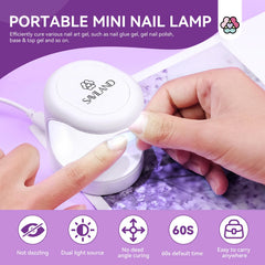 SAVILAND lifestyle shot of a home nail station showing convenience and salon-grade results