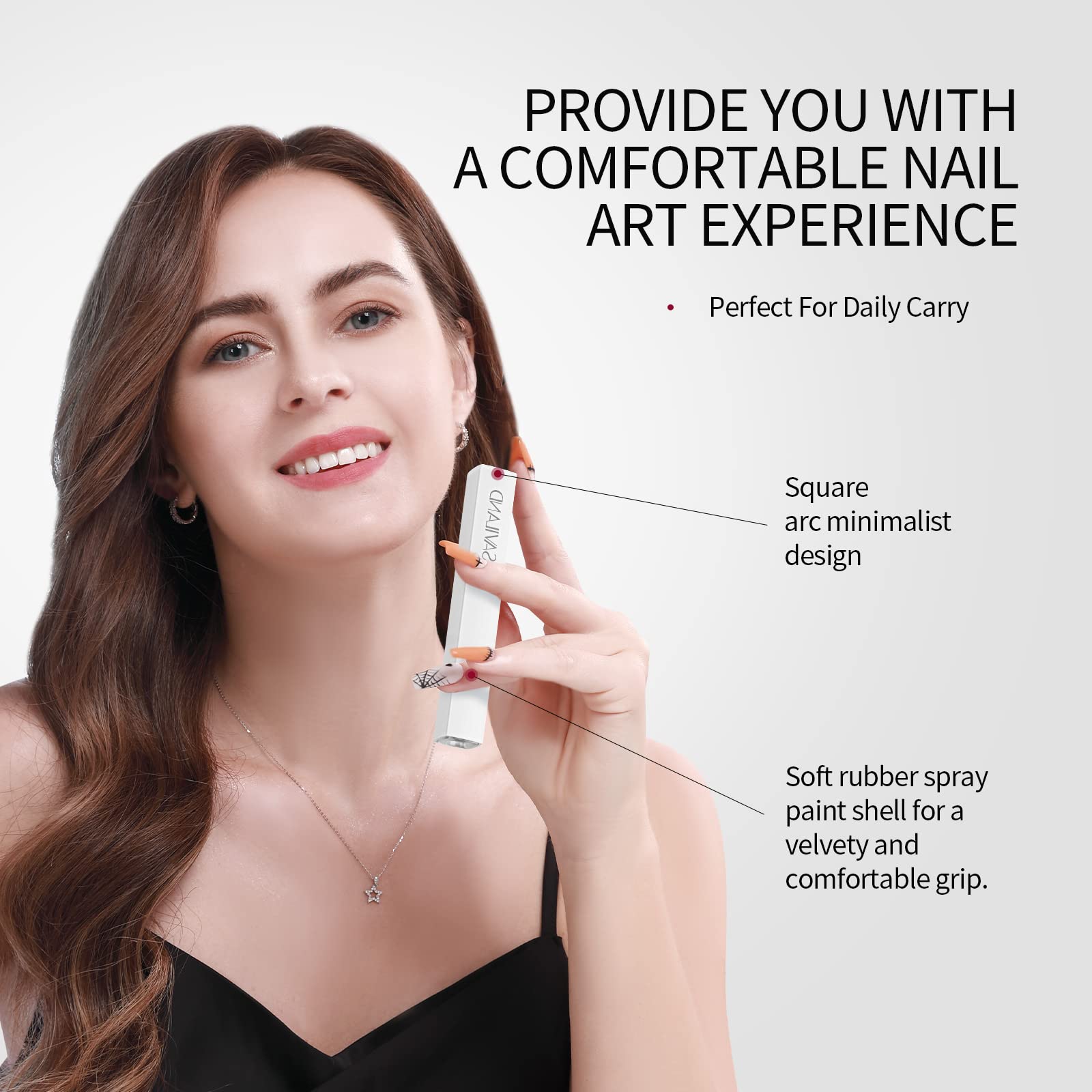 SAVILAND portable lamp in travel bag for on-the-go nail touch-ups