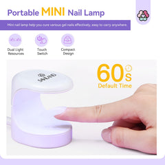 Saviland mini lamp curing gel polish in use for quick salon results