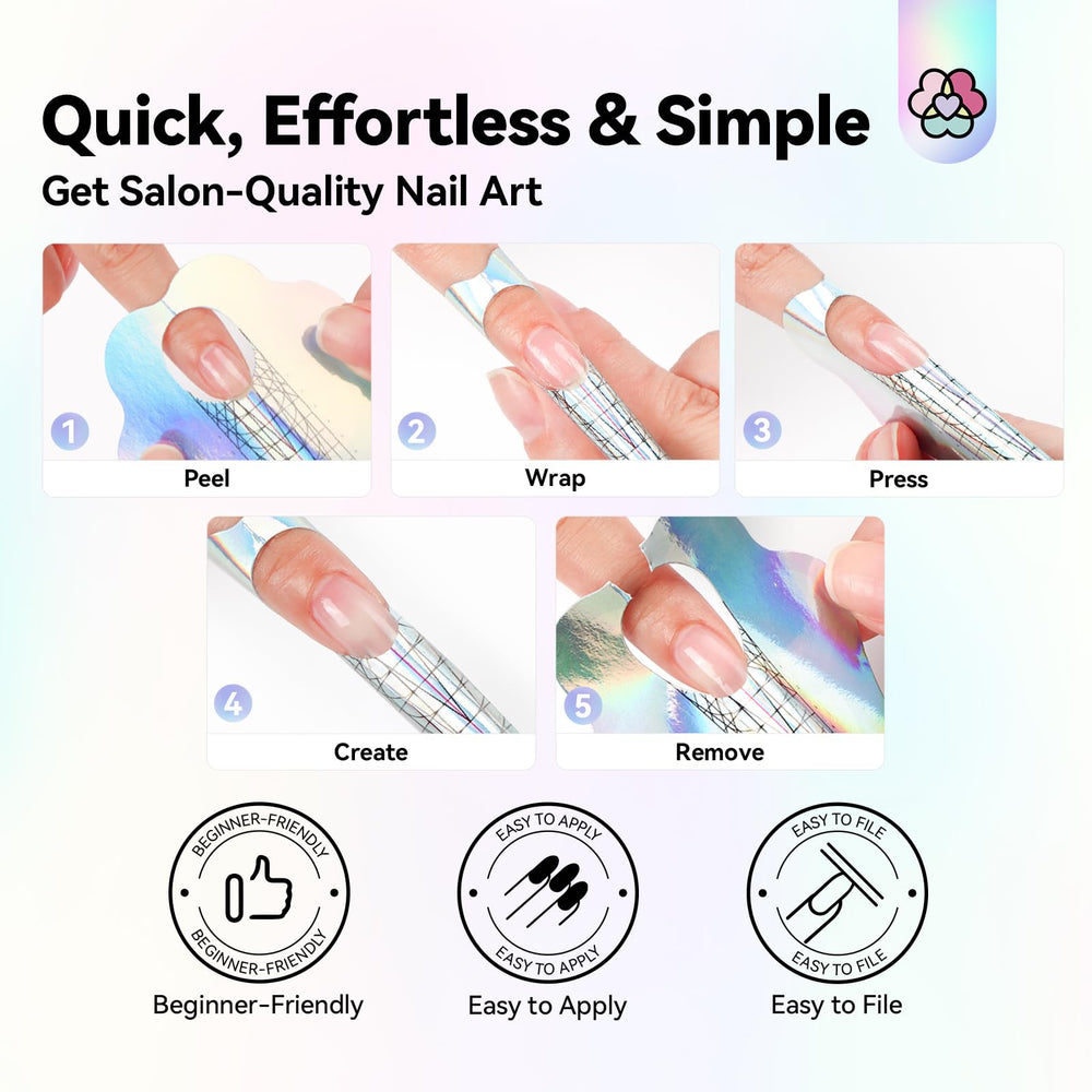 SAVILAND before and after nail extension using form, consistent professional finish benefit