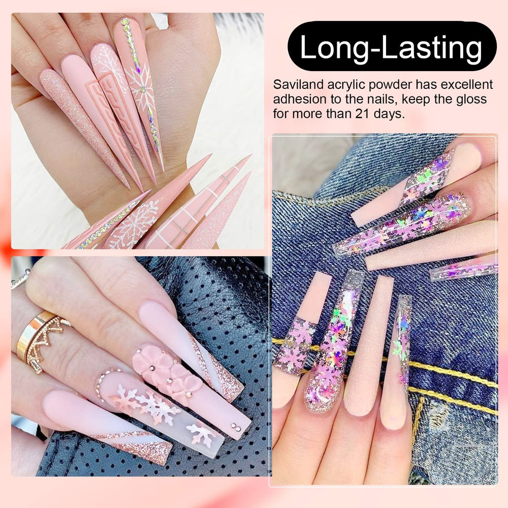 Finished nude nail extension by Saviland demonstrating durable, natural-looking results