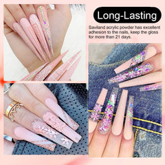 Finished nude nail extension by Saviland demonstrating durable, natural-looking results