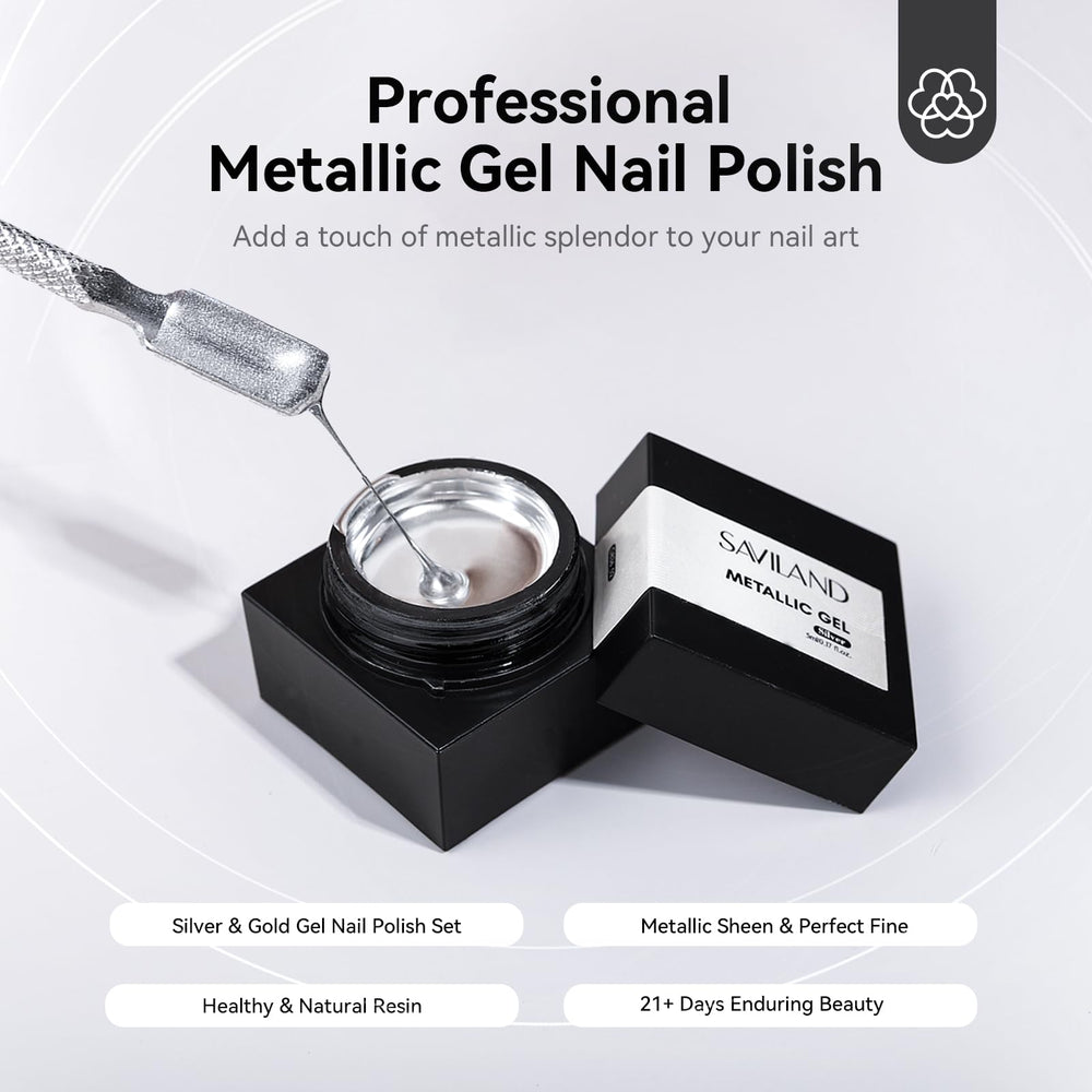 SAVILAND on nails during a salon manicure demonstrating high-shine mirror finish