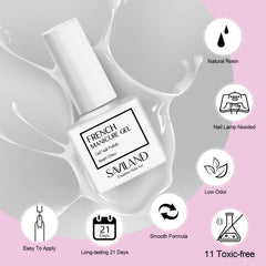 SAVILAND packaging flatlay showing bottle, brush and included label benefits