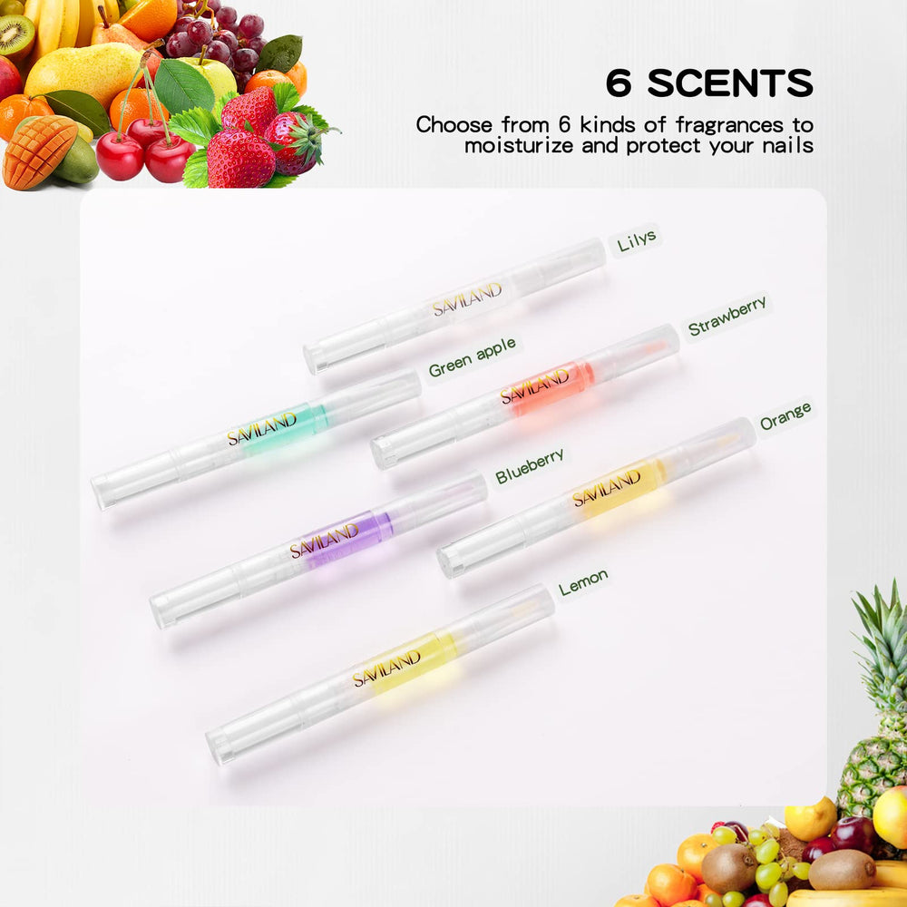 SAVILAND pen in hand applying oil for targeted cuticle care