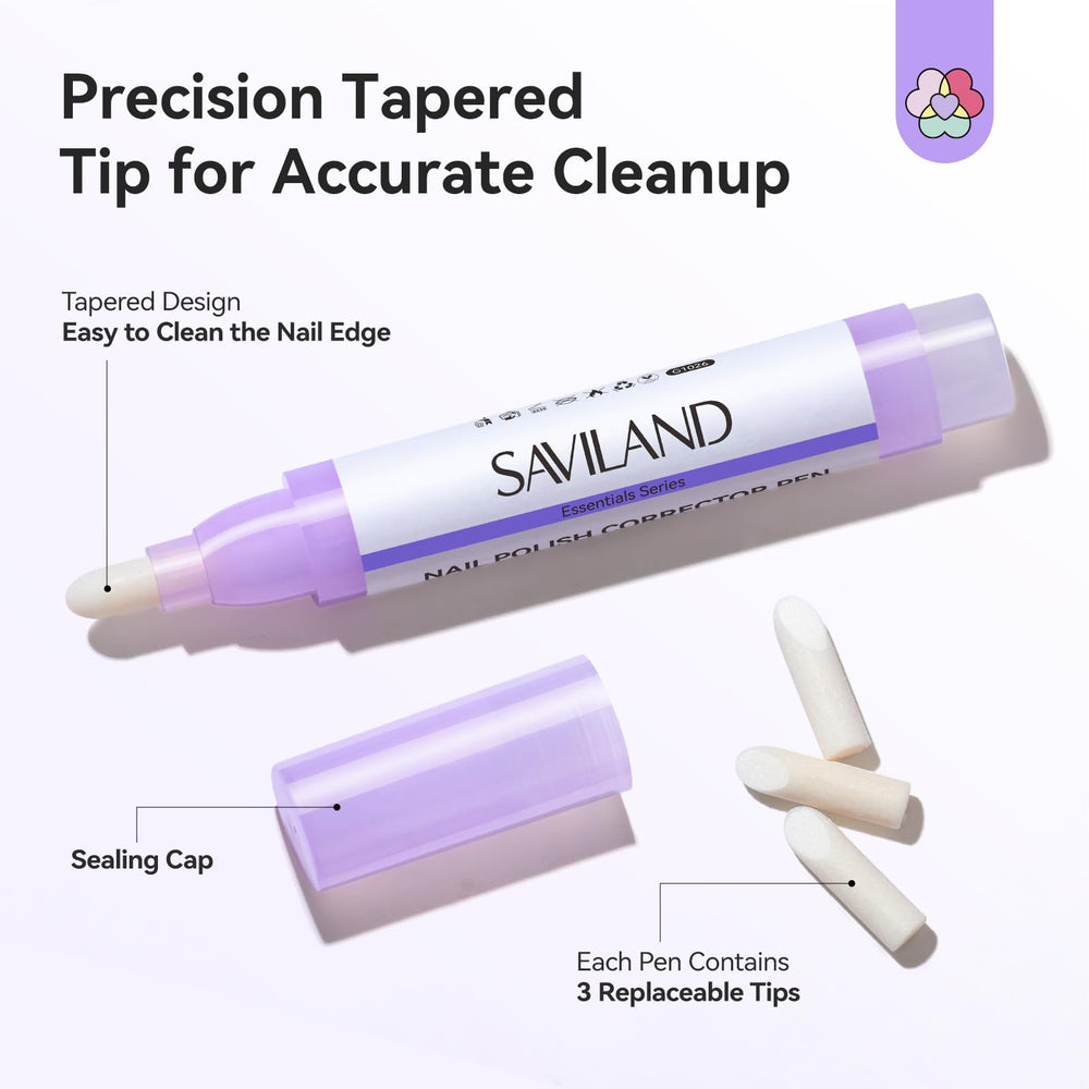 SAVILAND pen opened to show refillable core, enabling economical refills