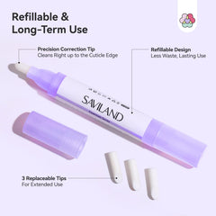 SAVILAND three pens and nine nibs laid out showing long-lasting value
