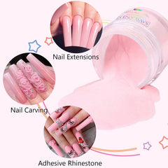 SAVILAND pink acrylic powder bead forming in monomer showing quick bead control benefit