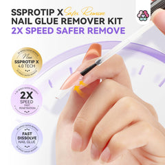 SAVILAND remover serum bottle detail showing label and nozzle for targeted debonding benefit