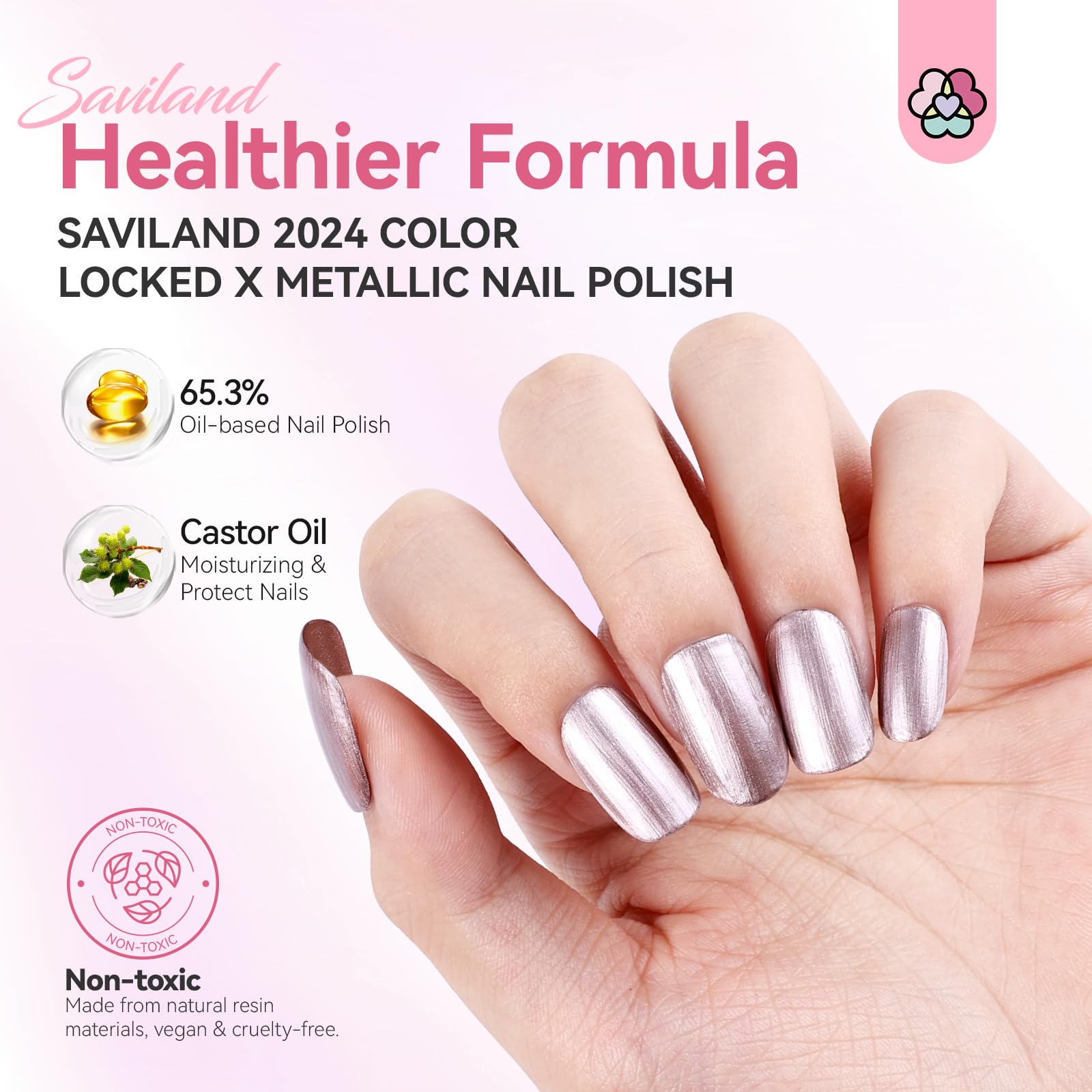 SAVILAND application on fingernails demonstrating even coverage and professional look