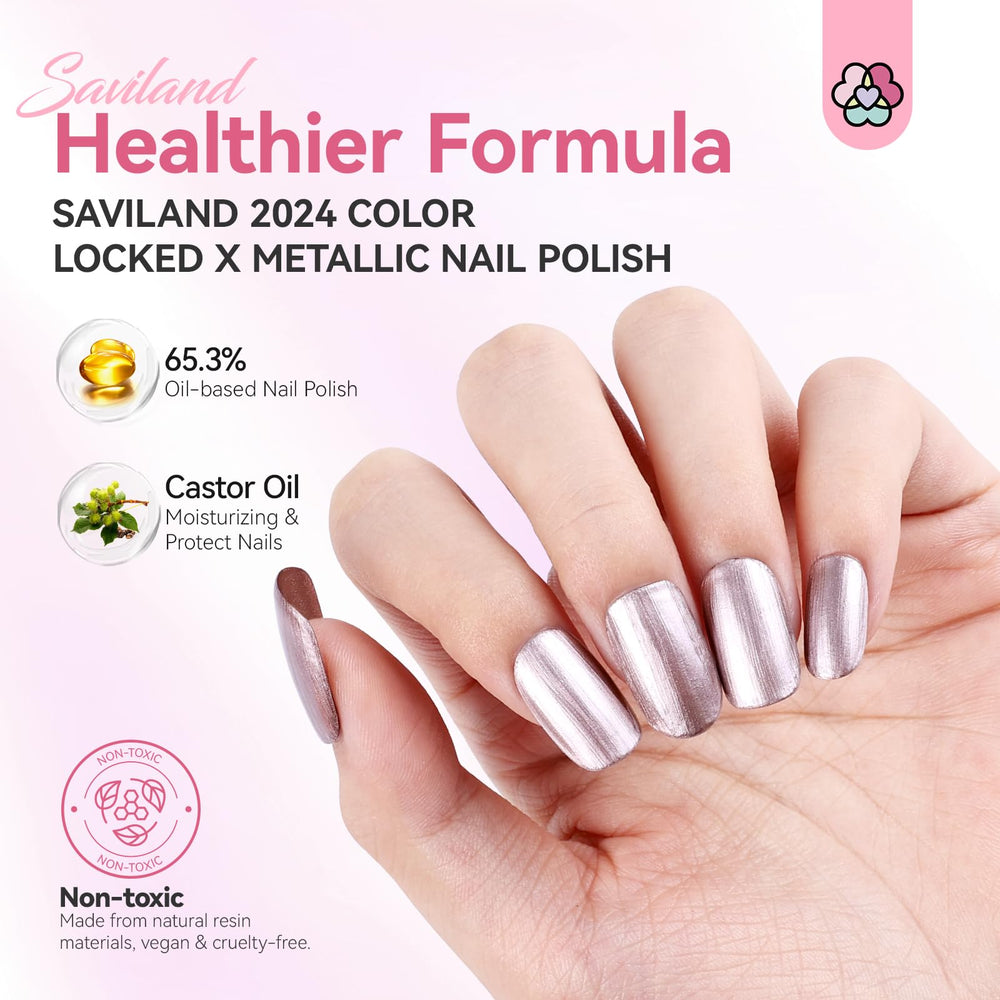 SAVILAND application on fingernails demonstrating even coverage and professional look