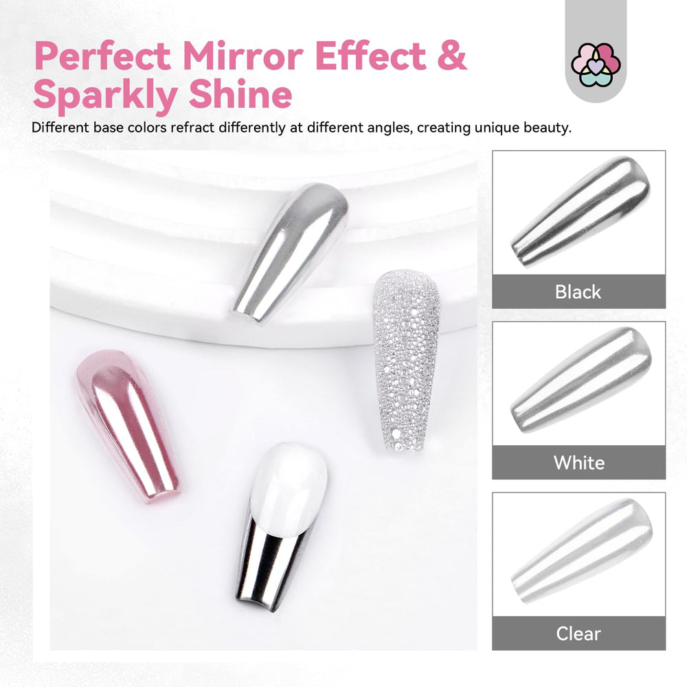 SAVILAND applicator detail poised over powder, illustrating easy precise application benefit