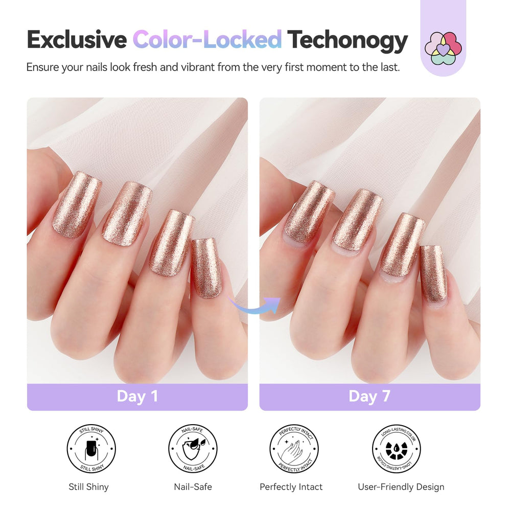 SAVILAND polish bottle held beside a finger showing true size and easy handling benefit