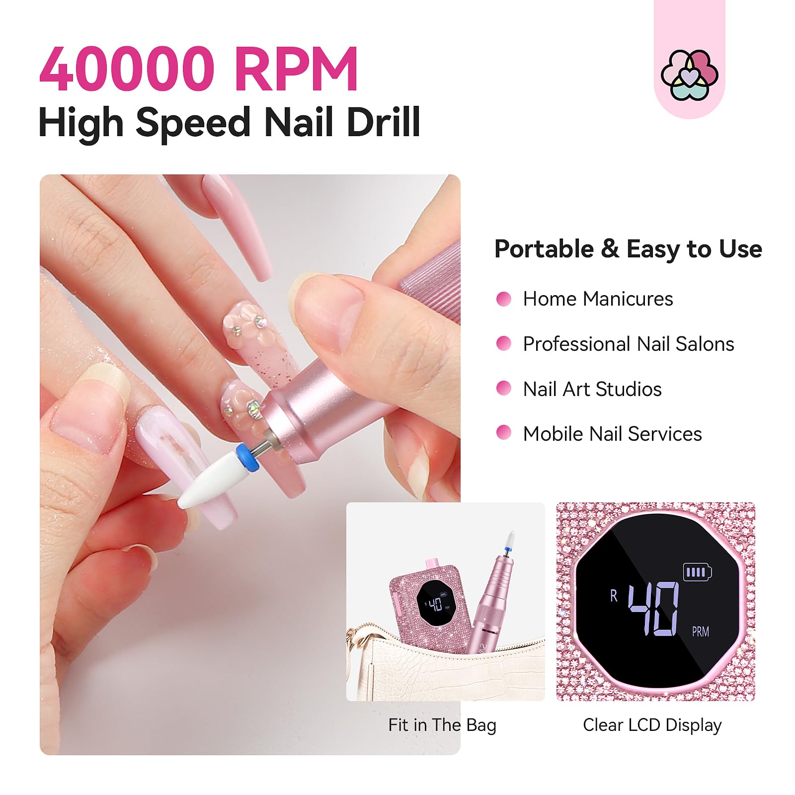 SAVILAND size comparison in hand showing portable design for mobile nail techs