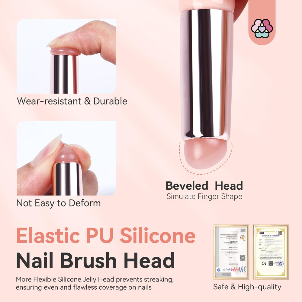 SAVILAND brush held in hand to show size and ergonomic handle for better control