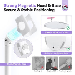 SAVILAND stand holding lamp while handsfree curing speeds workflow benefit