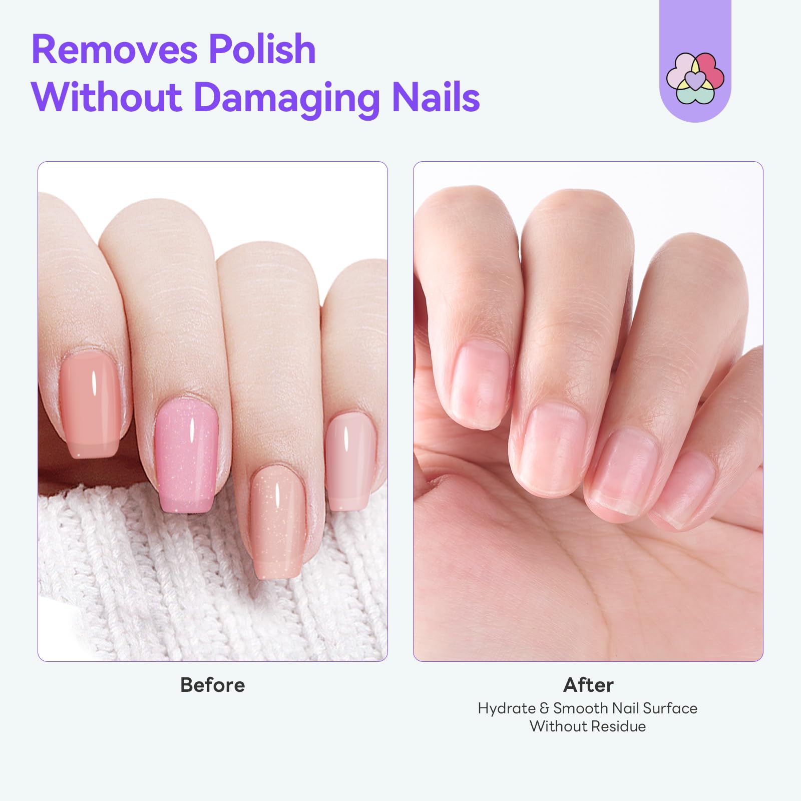 SAVILAND clear remover droplet texture demonstrating gentle formula