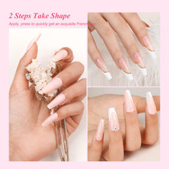Saviland white gel polish bottle showing dense pigment for crisp French tip contrast