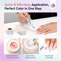 SAVILAND white gel swatches demonstrating smooth ombre blending benefit