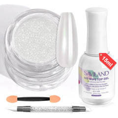 SAVILAND white pearl jar front showing compact, leak-proof packaging and easy access