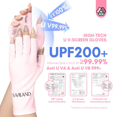 SAVILAND wrist and forearm coverage in use reducing UV exposure