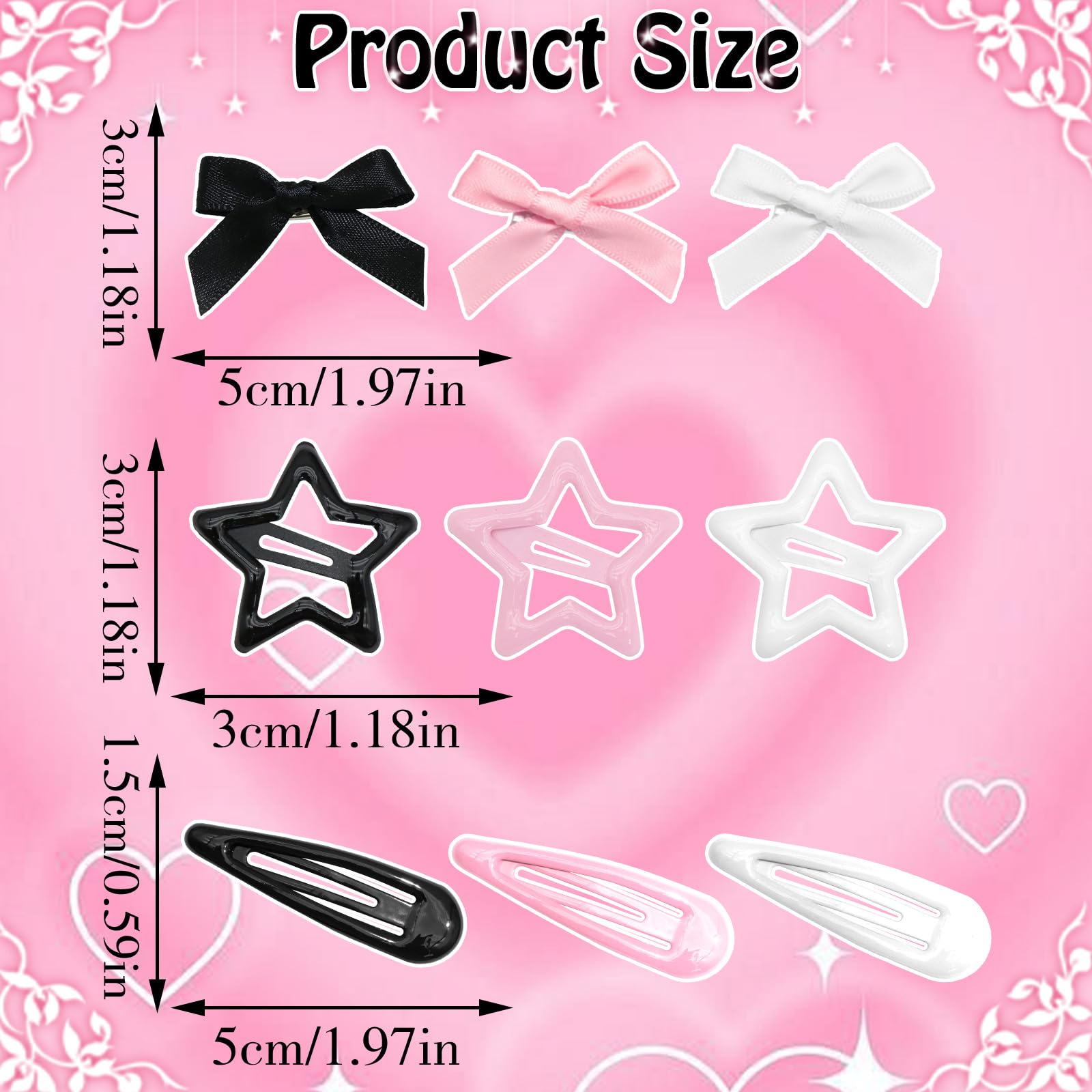 SAWINDA assortment of bows and stars showing mix-and-match options