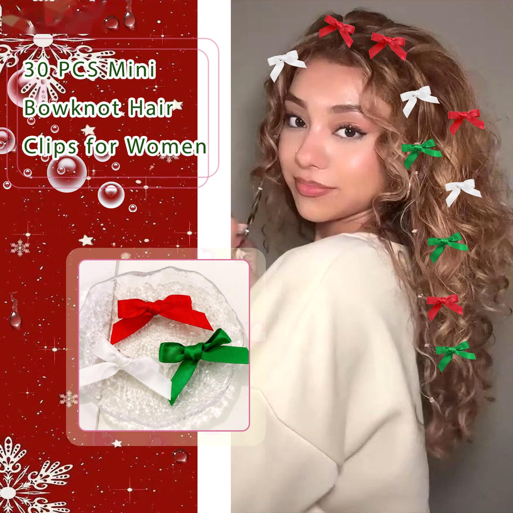 SAWINDA bow clips used in a child's hairstyle adding cute festive accent