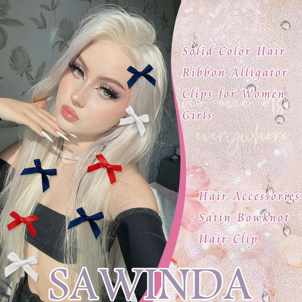 SAWINDA bows clipped in hair demonstrating decorative styling benefit
