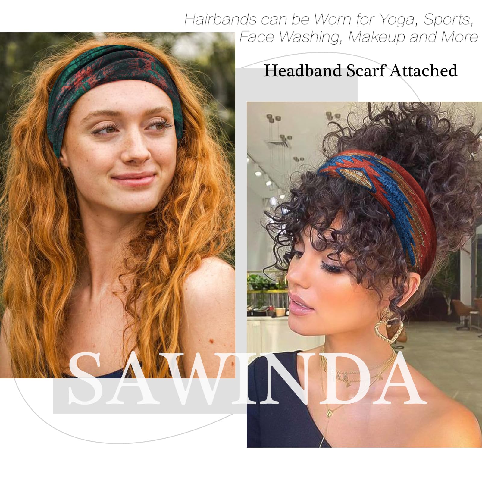 SAWINDA lifestyle image of headband at festival showing trendy boho styling benefit