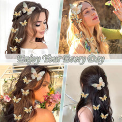 SAWINDA butterfly clips styled at a party outfit adding fairy styling