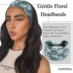 SAWINDA model wearing headband with casual outfit showing stylish boho accent