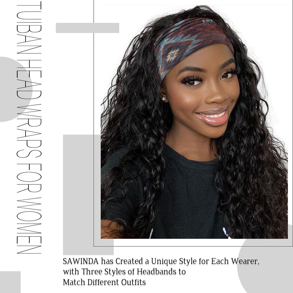 SAWINDA model wearing headband during yoga showing secure hold and sweat control