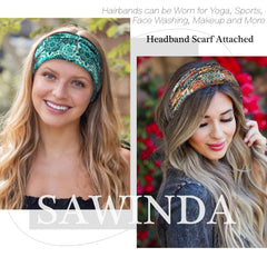SAWINDA flat lay of six colorful headbands showing variety for outfit matching