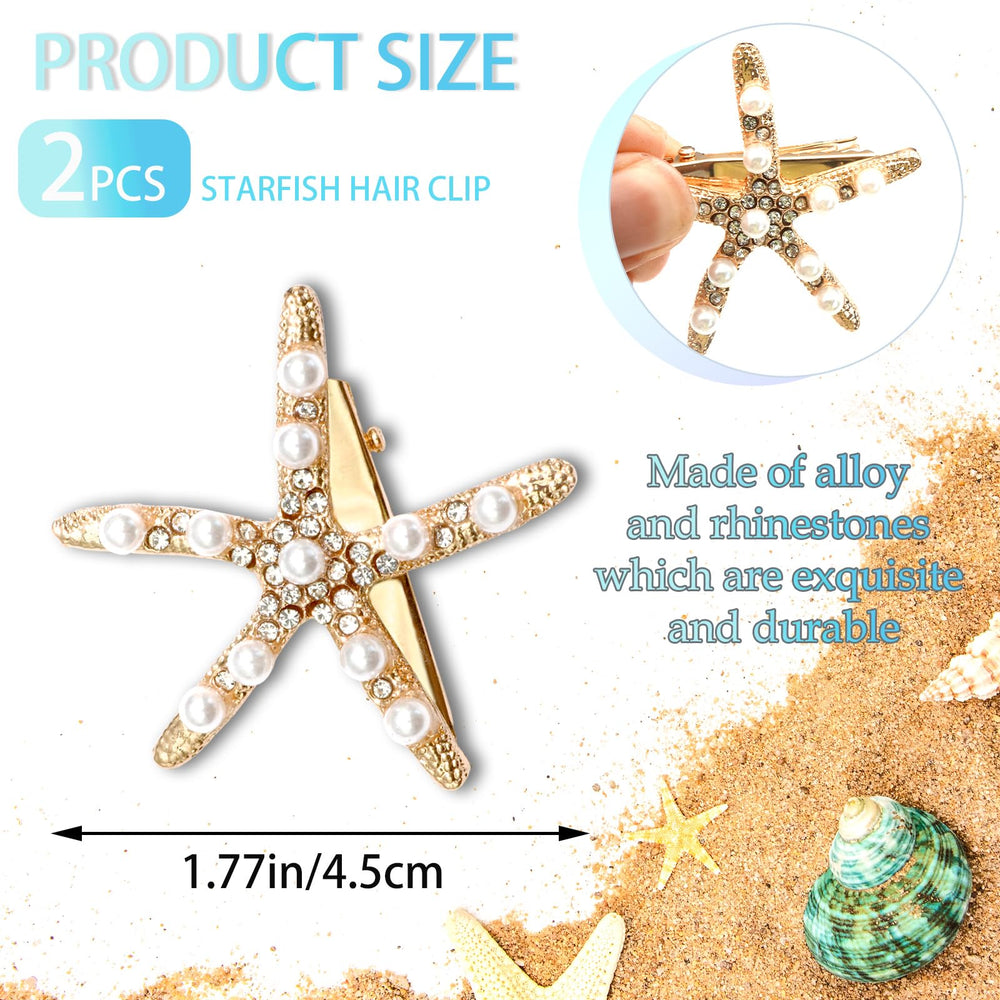 SAWINDA starfish clips worn in styled hair demonstrating secure hold