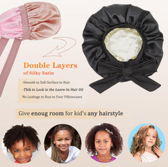 SAYMRE elastic band and tie detail demonstrating secure, adjustable fit for children