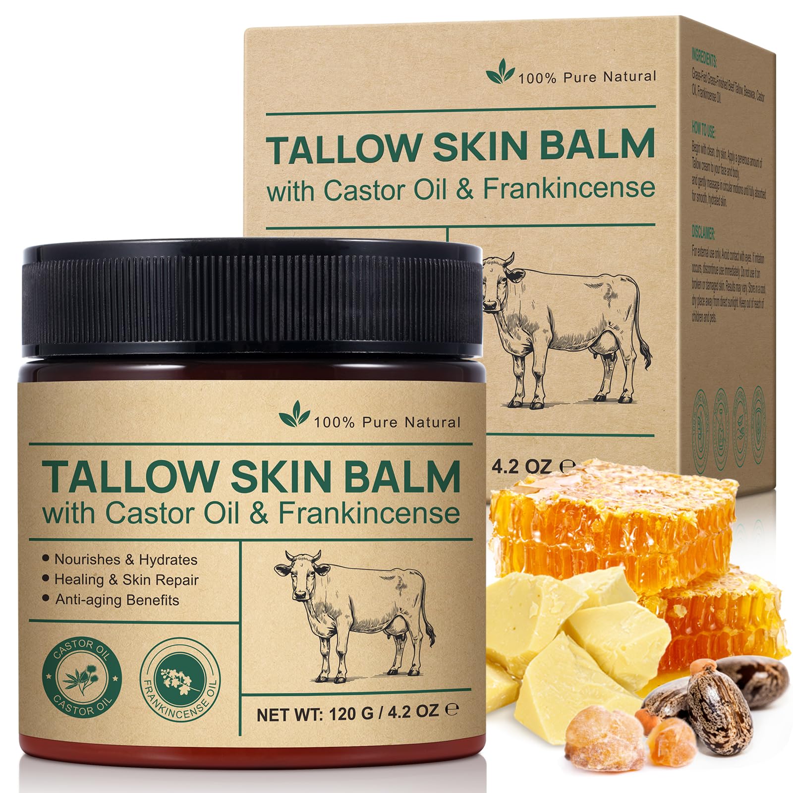 SBHEANGBA front packaging showing jar and branding, highlights natural balm benefits