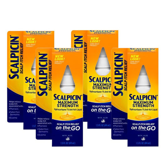 Scalpicin front packaging showing bottle and branding benefit quick identification