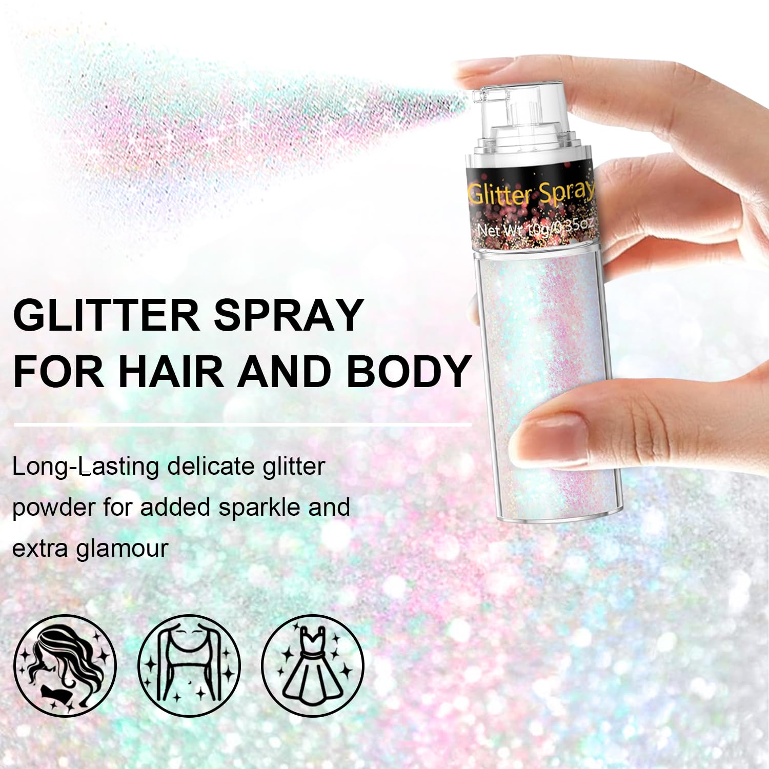 Scarman ultra-fine mermaid glitter texture for smooth shine