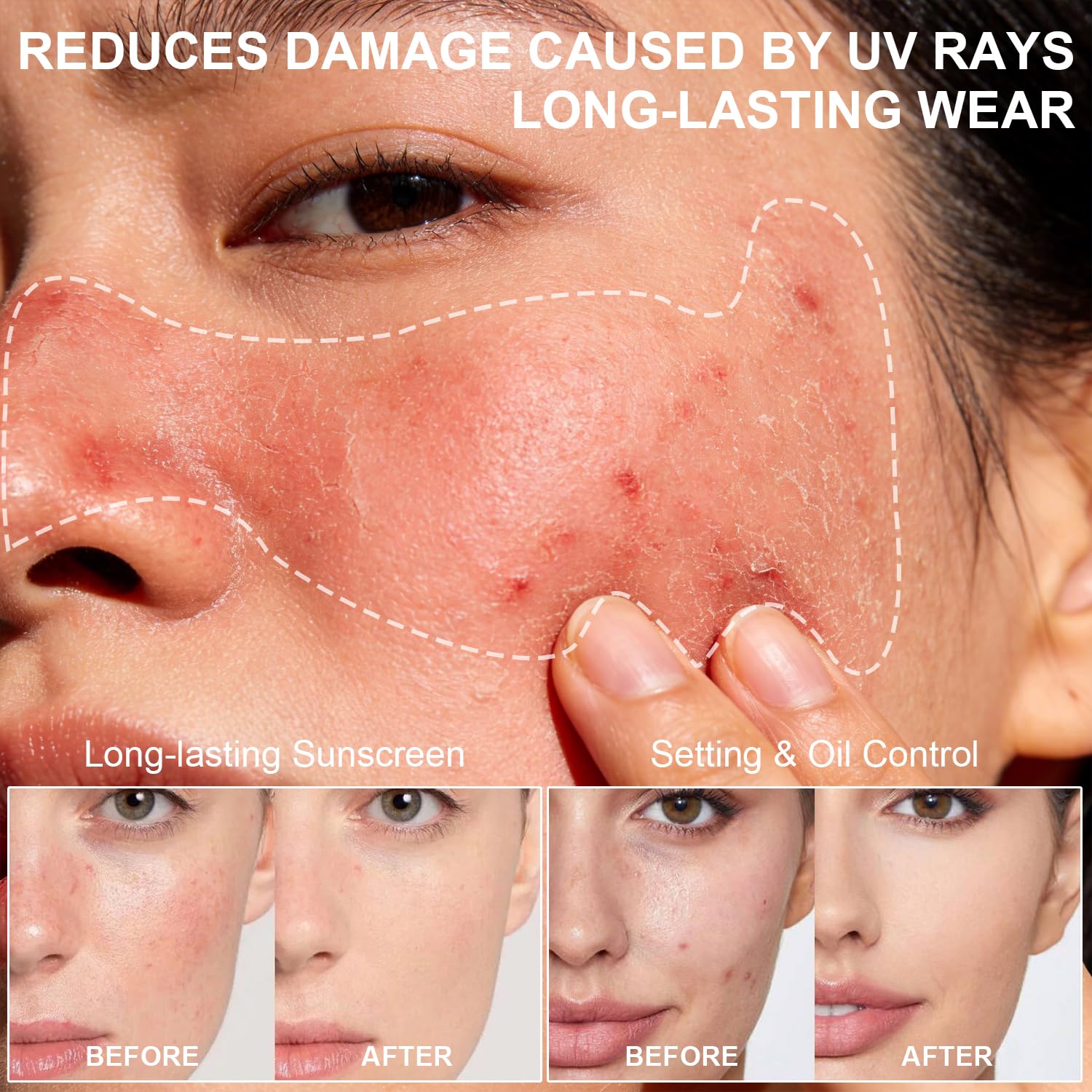Scarman compact open revealing powder and brush for quick touch-ups