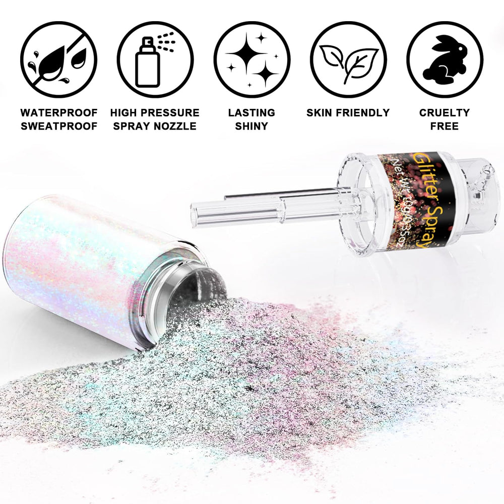 Scarman spray in hair delivering even holographic highlights