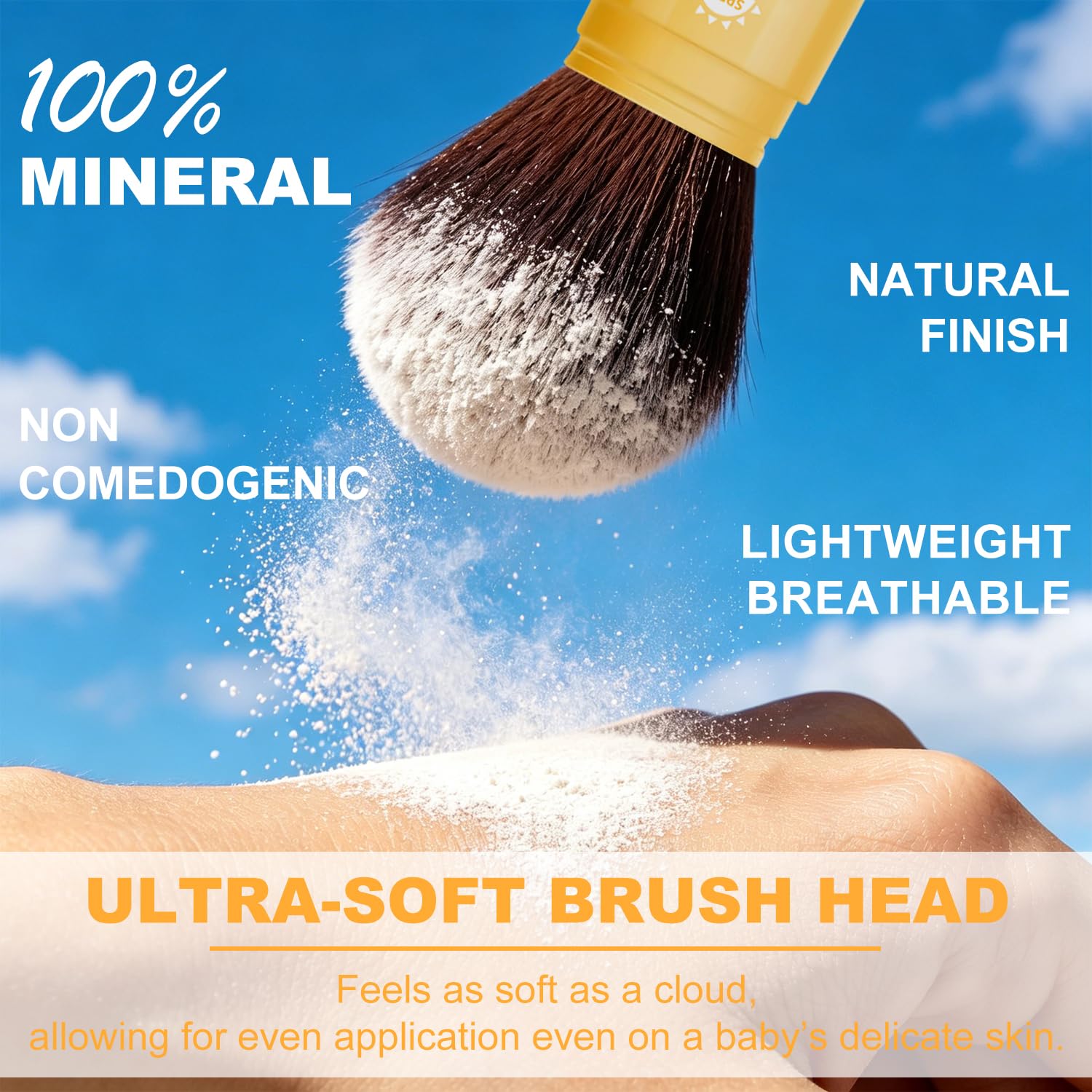 Scarman powder texture closeup highlighting silky finish and pore-blurring effect
